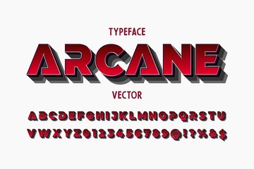 Typography alphabet, Lettering font gray background