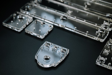 Plexiglass parts for cnc machine. Acrylic form machine parts, laser cutting and engraving.