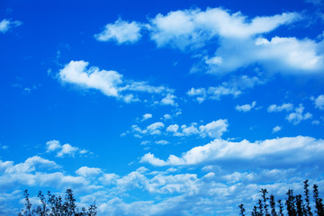 blue sky and clouds. Sky background. Blue. Nature.