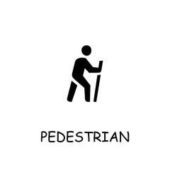 Pedestrian flat vector icon