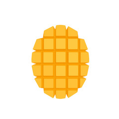 Mango cubed slice icon in flat style