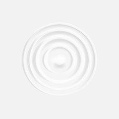 Milk circle ripple isolated on white background. Vector illustration.