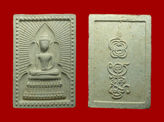 Buddha amulets of Wat KhositaramTemple. Sankhaburi District, Chai Nat Province, Thailand.