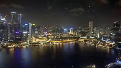 Fototapeta na wymiar skyline of singapore city at night