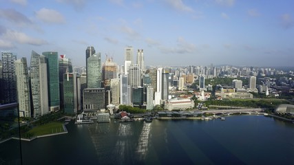 Obraz premium Singapore, circa march 2020: Skyline of Singapore