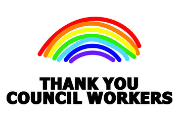 Thank you council workers vector