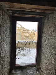 old window in the wall