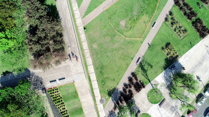 Fototapeta premium Area view of one of one of the prestigious parks of Puerto Madero in the city of Buenos Aires.
