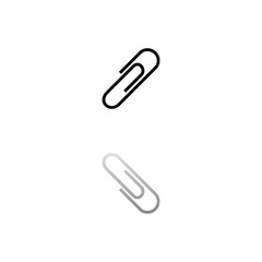 Paper clip icon flat