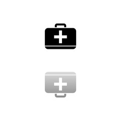 Fototapeta premium First aid kit icon flat