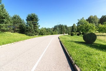 Obraz premium The road in the Kislovodsk National Park, Kislovodsk, Russia.