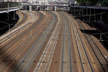 Gare de tri  des trains et réseau férrovière