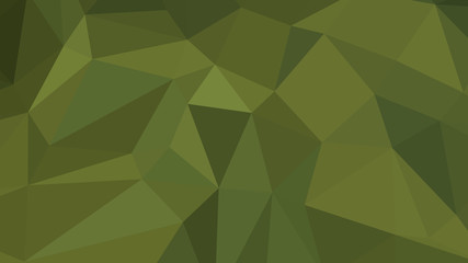 Abstract polygonal background. Geometric Dark Olive Green vector illustration. Colorful 3D wallpaper.