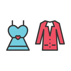 Wedding dress icon  vector illustration