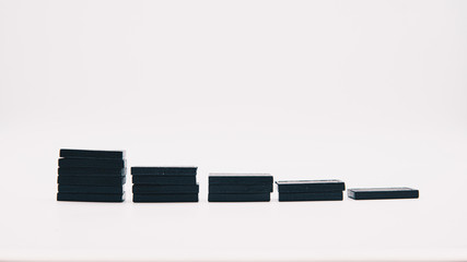 
Concept art of financial growth with dominoes
