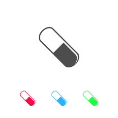 Pill icon flat