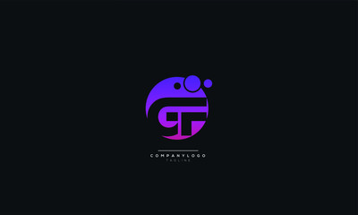 GF FG G F Letter Logo Design Icon Vector Symbol