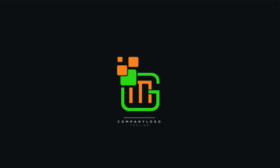 Fototapeta premium GM MG G M Letter Logo Design Icon Vector Symbol