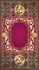 Golden ornate decorative vintage design