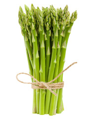 asparagus isolated on white background, clipping path, full depth of field - obrazy, fototapety, plakaty