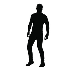 Silhouette of a man's pose