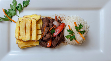 lomo saltado  Peruvian food