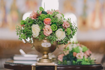 Wedding reception decorations. 