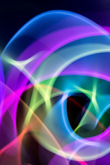 Beautiful Vibrant Curve Wave Light Motion Background Smoke Style 