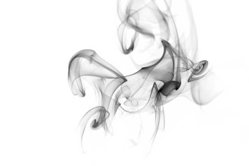 Abstract grey smoke on white background