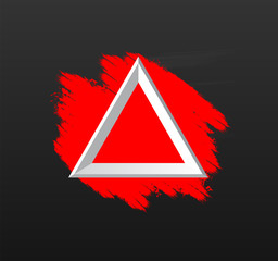 black background with red marker