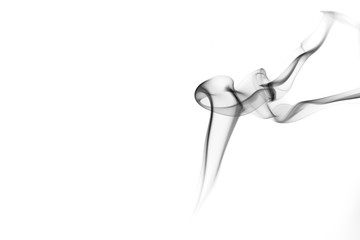 Abstract grey smoke on white background