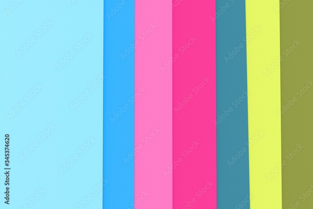 Poster Abstract Colorful paper texture background. Minimal geometric top view simple copy space for backdrop design