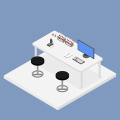laboratory isometric illustration