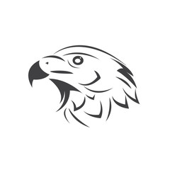 Vector Head of an Eagle. Black. Logo. Mascot. illustration. on white background
