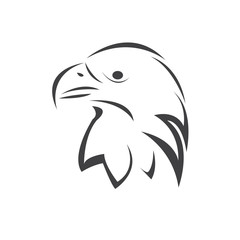 Vector Head of an Eagle. Black. Logo. Mascot. illustration. on white background