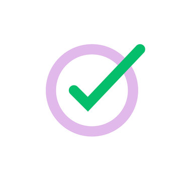 recommend clip art: Checkmark or tick icon vector symbol line outline art, modern check mark design