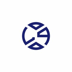 LP monogram logo with abstract shapes in modern style