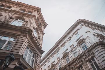 Old buildings in the old town of a European city