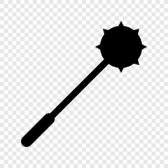 Mace icon on transparent grid
