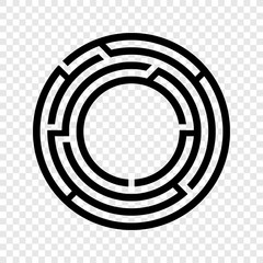 Maze icon on transparent grid