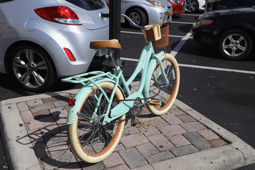 Fototapeta na wymiar Bicycle parked in the street