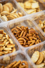 Mixed Snacks (close up shot; selective focus)