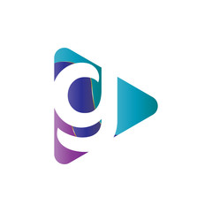 Elegant vector illustration of a triangle with the initials creative logo design