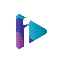 Elegant vector illustration of a triangle with the initials creative logo design