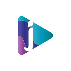 Elegant vector illustration of a triangle with the initials creative logo design