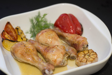 baked chicken legs with garlic and lemon recipe