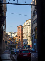 Fototapeta premium Downtown Milan. Building and streets of Milan 