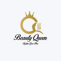 Beauty Queen logo design template. Letter Q icon. Vector illustrstion