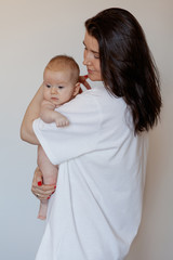 Mother with a baby on the hand. Mother Day!