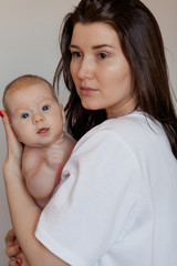 Mother with a baby on the hand. Mother Day!